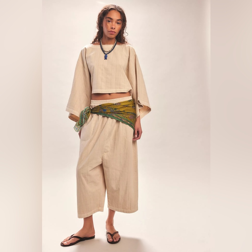 Free People Check Me Out Harem Pant Set